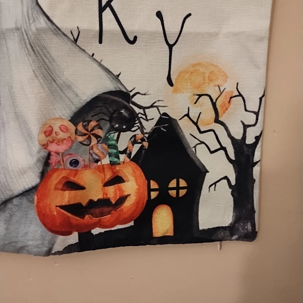 Halloween design multicolored pillow cases cover set of 2